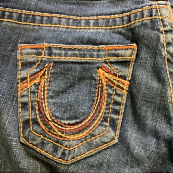 True Religion Women's Rainbow Gina Blue Jeans Size 26 - Picture 11 of 14
